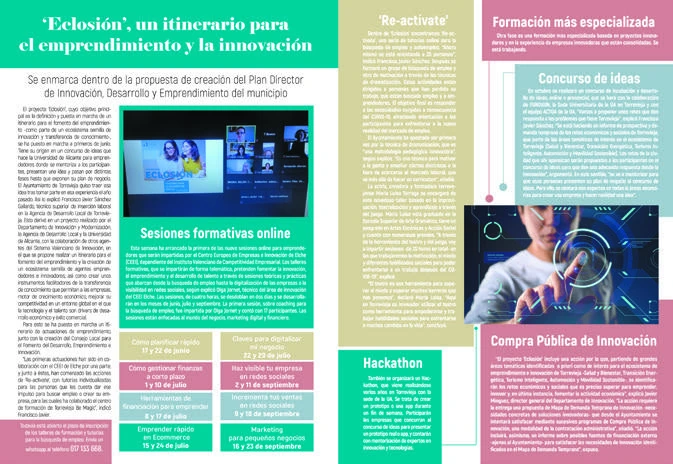 Eclosión · Diseño y maquetación de una doble página. Número 3167.